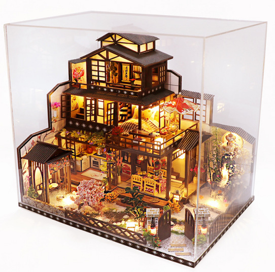 Hon Da diy キャビン 3D 立体モデル大型ヴィラ手作りクリエイティブハウスモデル誕生日ギフト|undefined