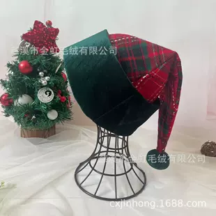 Шапка-колпак в британском стиле клетка двухслойная 31×47 см