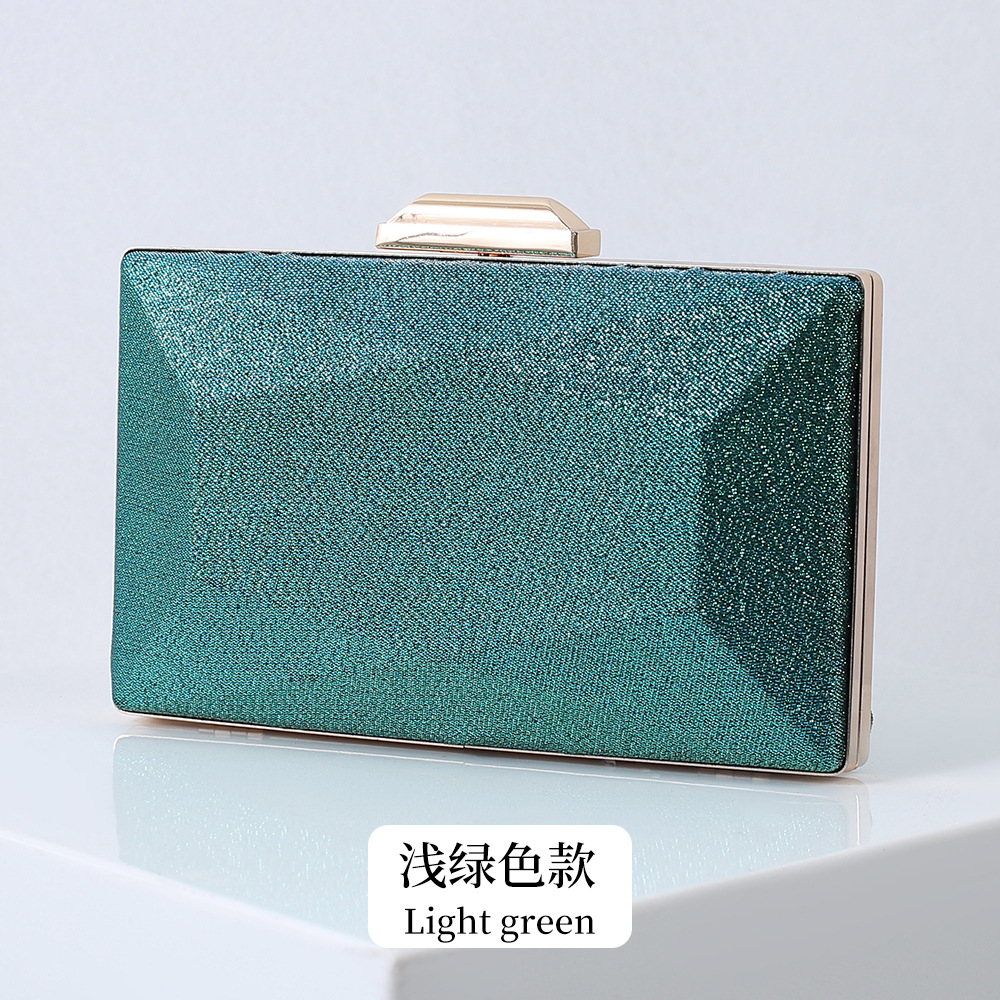 Nuevo bolso de noche geométrico tridimensional versátil gradiente satén vestido banquete bolsa estilo europeo y americano simple bolso de mano para las mujeres