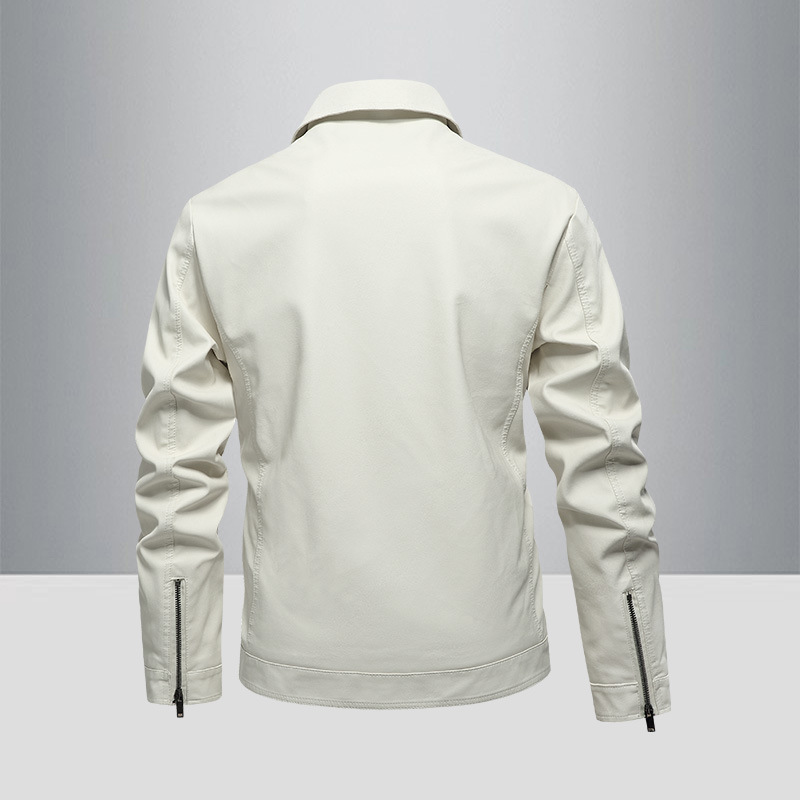 Chaqueta de cuero para hombres primavera y otoño nueva chaqueta de cuero con solapa de pu chaqueta de cuero con solapa de locomotora para hombres chaqueta guapo chaqueta con solapa de Aliexpress chaqueta con solapa