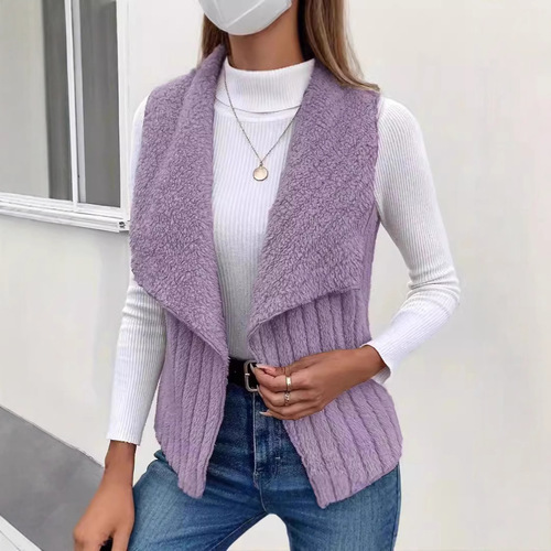 2025 European and American Autumn/Winter Women's Fashion Casual Simple Sleeveless Versatile Women's Backless Jacket
