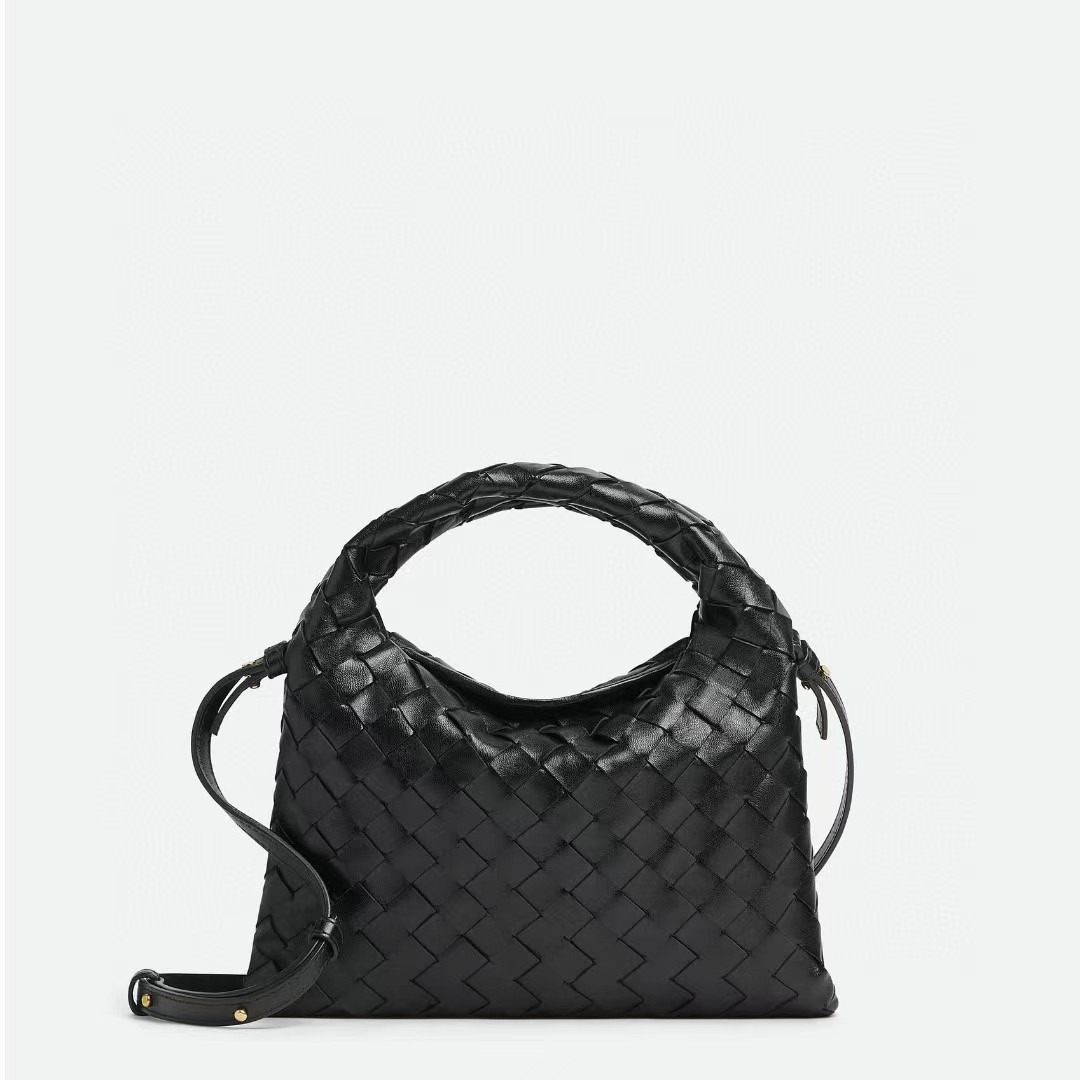 2024 여름 새로운 공장 직접 배치 BV 짠 손으로 휴대용 겨드랑이 가방 크로와상 메신저 가방 이중 사용 가능