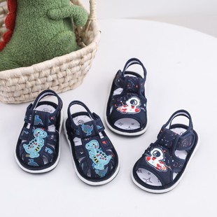 Foreign Trade Calling Shoes Baby Sandals Spring and Summer Girls Shoes Non-slip Soft Bottom Baotou Children's Toddler Shoes Cross-border Hair