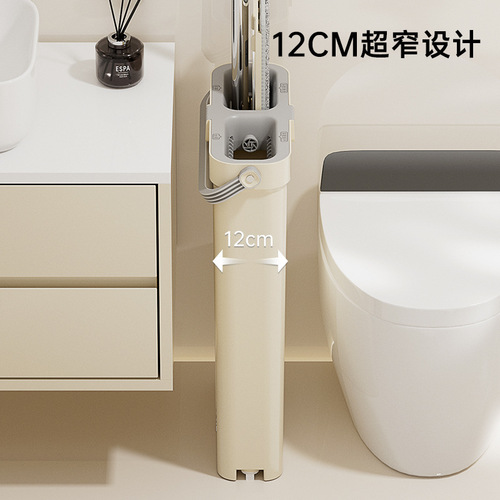 Large Lazy Person Mop, Wash-Free Household Scratching Lottery Labor-Saving Mop for One Swipe Clean, Wet and Dry Dual-Use Mop Bucket Set
