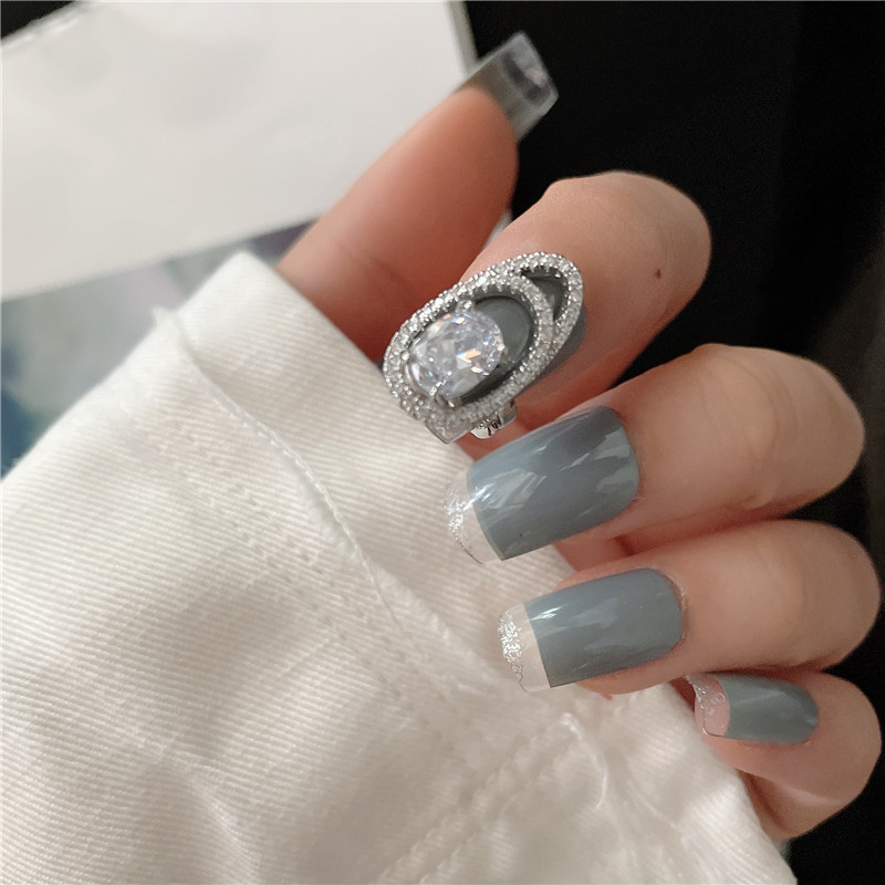 Korean Dimomd Nail Ring display picture 6