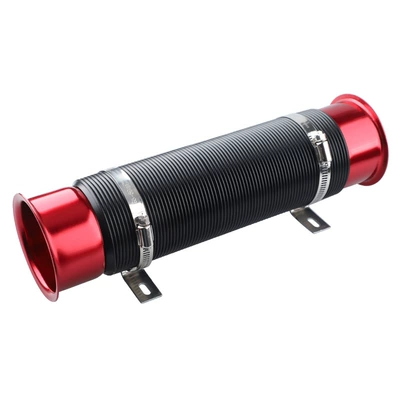 Cross-border car modification 76mm adjustable intake ventilation telescopic tube supercharged turbine intake hose guide tube (Sorma kollektoru (Giriş)) - red