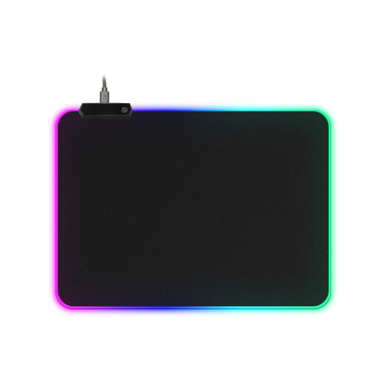 Nueva alfombrilla de ratón luminosa e-sports entrega de una sola pieza LED de luz colorida computadora mouse pad memoria de apagado RGB al por mayor
