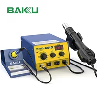 Паяльная станция 2-в-1 Baku BK-601D термовоздушный фен и паяльник, инструмент для обслуживания материнских плат, высокоэффективная станция для выпаивания