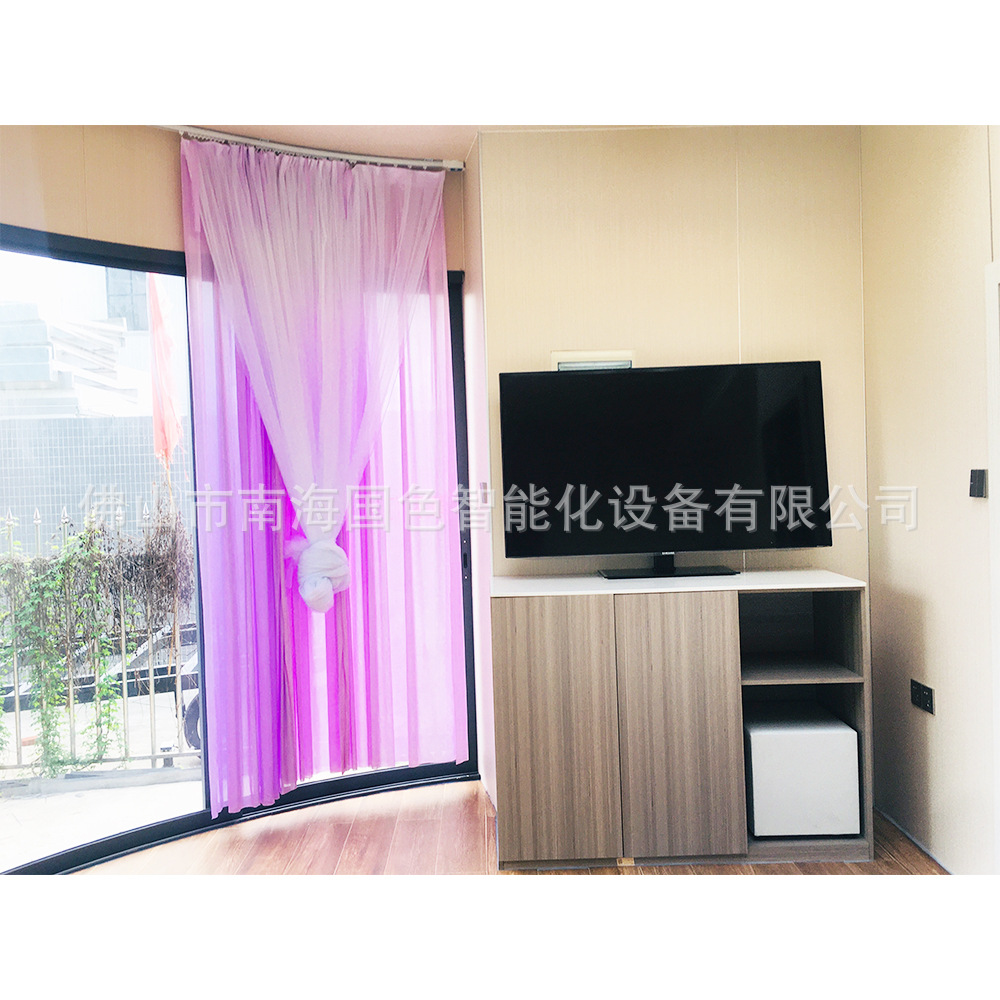 Casa redonda de madera lugar escénico móvil de acero ligero Villa residencial rural auto-construido casa estructura de acero montado espacio cápsula habitación