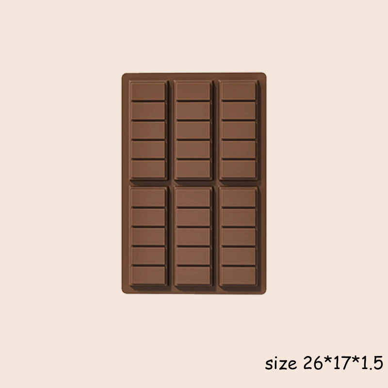 Acrylic-Platinum Silicone Rectangular Mold – Multi-Color Chocolate & Dessert Set, 25.3 x 16.9 x 2.0 cm
