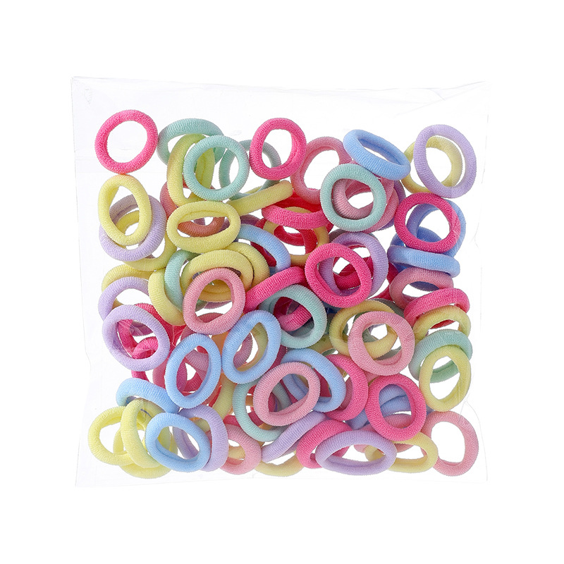 Anillo de cabello para niños niñas correa de cabello no daña el cabello para bebés anillo de toallas enlatadas corda de cabello pequeña cinta de color trenzado image 6