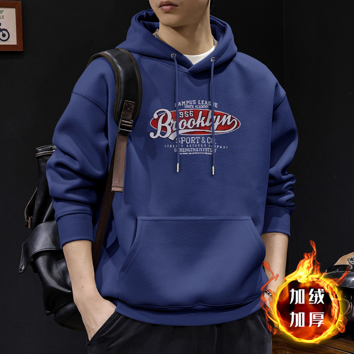América vintage chaqueta de hombre primavera y otoño nueva marca de moda chaqueta con capuz suelta ropa casual para los hombres