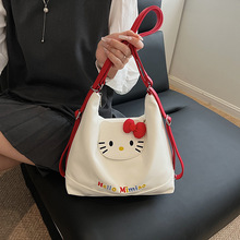 超火HelloKitty单肩托特包包女2025新款高级感一包多用通勤双肩包