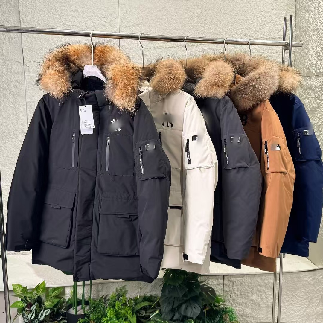 全25秋冬季新款潮牌户外保暖舒适防风防水男女同款连帽毛领羽绒服