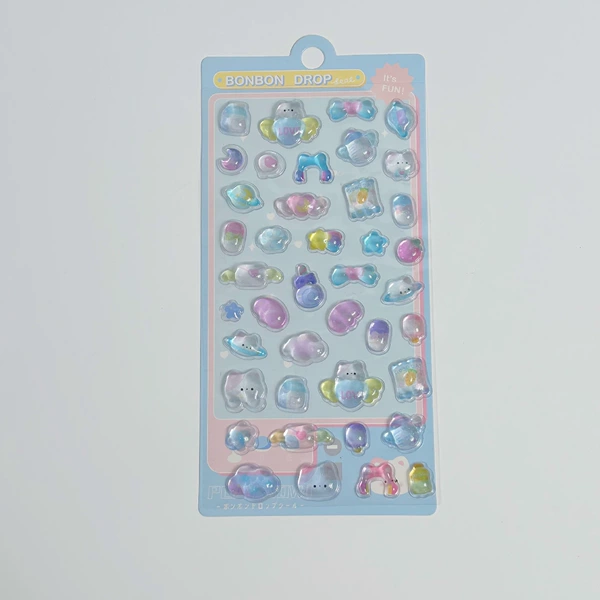 Cute cat 3D embossed stickers