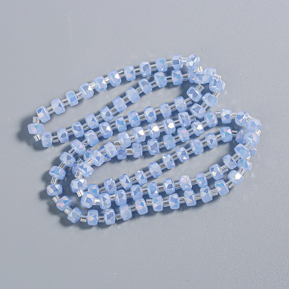 Cuentas Sueltas de Cristal Transparente de 6mm, Estilo Caramelo, Cristal en Rueda, para DIY, Pulseras, Accesorios de Joyería, Cuentas Sueltas al por Mayor