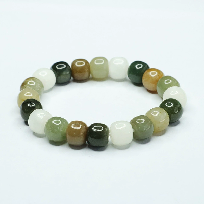 Aiyu Natural Hutian Jade Старый бисер ручной шампур сахар топаз яшма многоплодный браслет оптовая продажа AY3062511