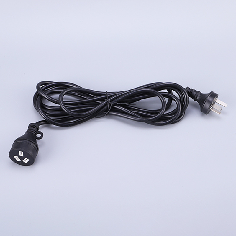 三芯澳插公母延长电源线澳大利亚电源插头线澳尾公母延长线批发