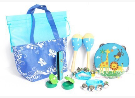 Conjunto de instrumentos musicales Conjunto de 19 piezas Instrumentos de percusión para niños Kindergarten para niños Música para bebés Aid de educación temprana al por mayor Personalizado