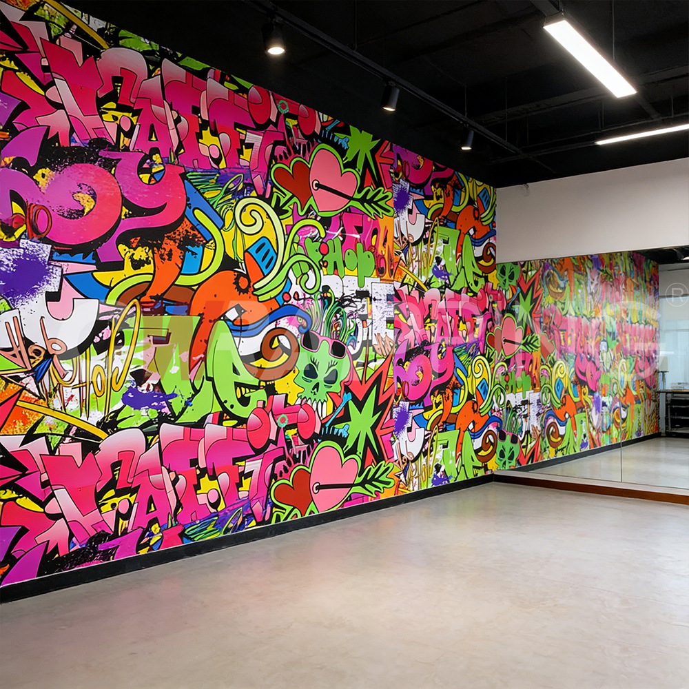 Trendy Graffiti Personalized Hip-Hop Street Dance Car Decoration Stickers Non-Fading Waterproof Clothing Store Wall Stickers Murals