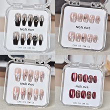 透明盒装穿戴甲实体店批发摆摊美甲甲片成品美甲贴片假指甲可拆卸