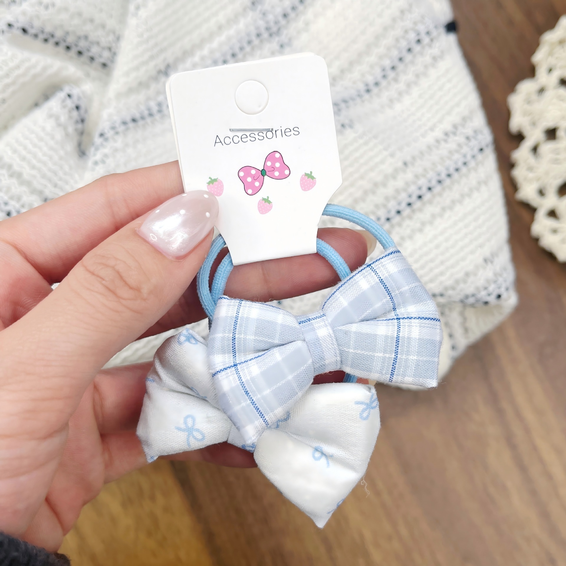 Tejido dulce coreano estricto tocado infantil flor triturada arco anillo de cabello temperamento cabello de niña pequeña joyería fresca para el cabello