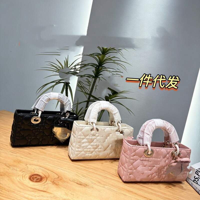 2026 New Classic Cross-Border Horizontal Version Dafei Bag Sheepskin Pattern Handbag Shoulder Bag Crossbody Bag