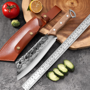 Hand-Forged Butcher's Bone Chopping Knife, Household Commercial Bone Chopping Knife, Kitchen Bone Chopping Knife, Outdoor Road Opening Machete