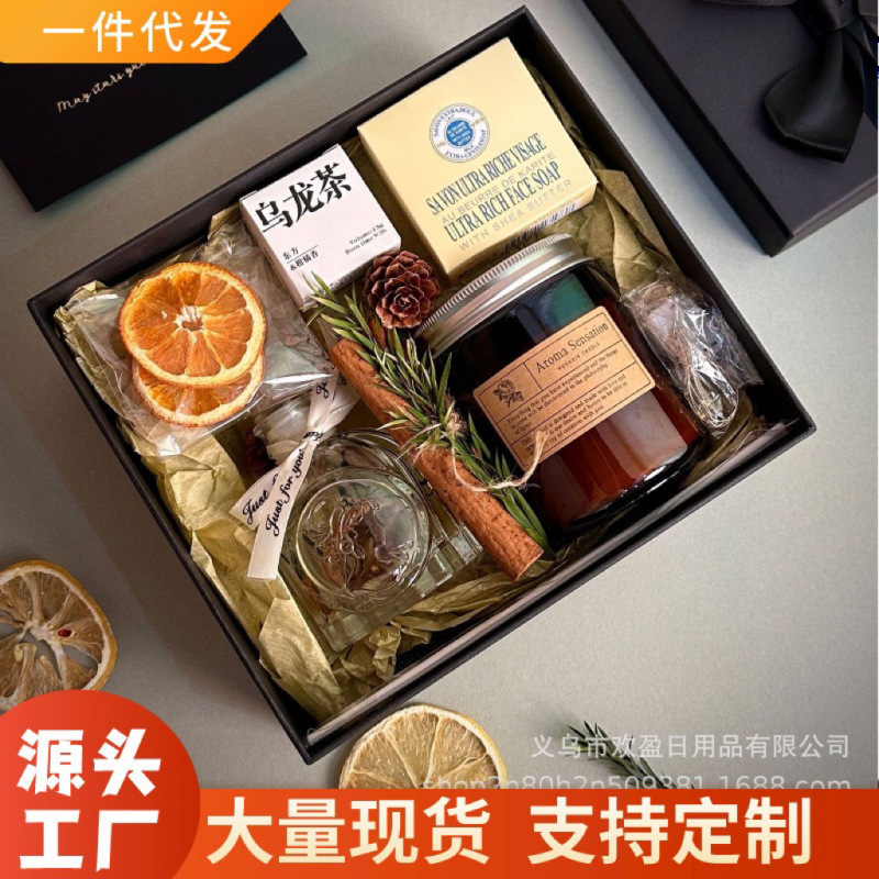 In stock wholesale aromatherapy candle gift box decoration lasting fragrance birthday Valentine's Day gift for girls boyfriend