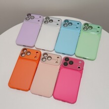 糖果色玻璃壳适用iPhone17promax高颜值16女生15定制13P手机壳14P