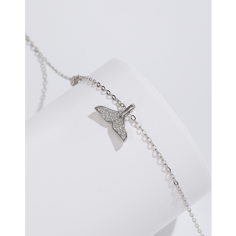 925 plata esterlina fishtail pulsera femenina ins nicho diseño coreano simple joyería personalizada novias pareja regalo de cumpleaños