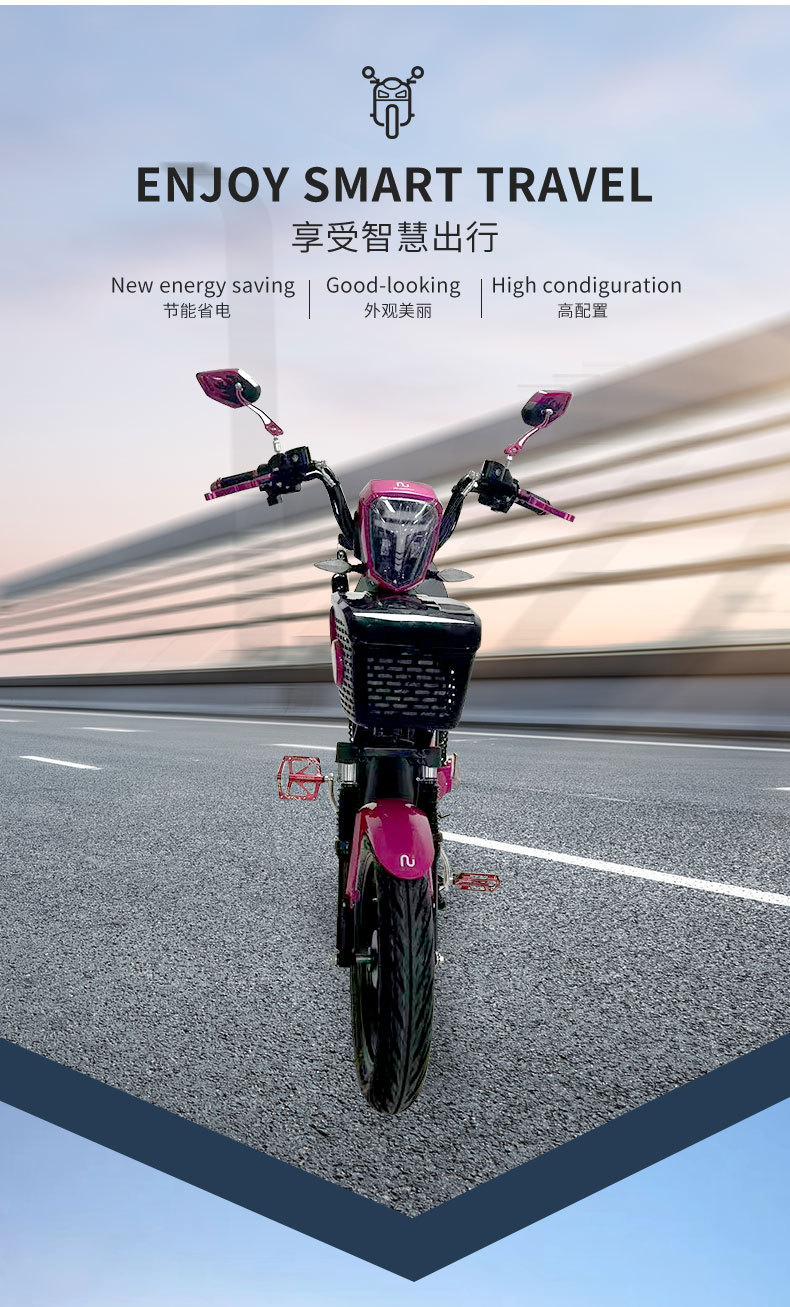 New Zealand Full-Container Electric Motorcycle 48V High-Power Foreign Commuter Small Cyclone Beach Scooter Electric Vehicle Cross-Border