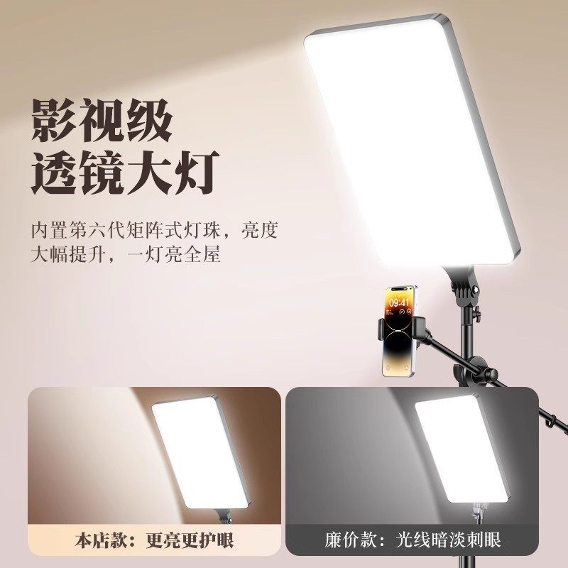 Ancla de transmisión en vivo lámpara de iluminación especial LED fotografía de belleza lámpara de iluminación plana lámpara de alimentación profesional sala de transmisión directa image 4