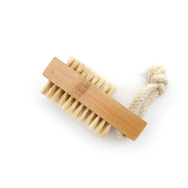 Export Bamboo Nail Brush Nail Brush Wooden Pig Bristle Cleaning Brush Hand Brush Disc Jade Walnut Brush