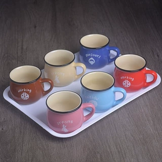 陶瓷茶水杯早餐杯咖啡杯家用杯子带把牛奶杯套装啤酒杯包邮