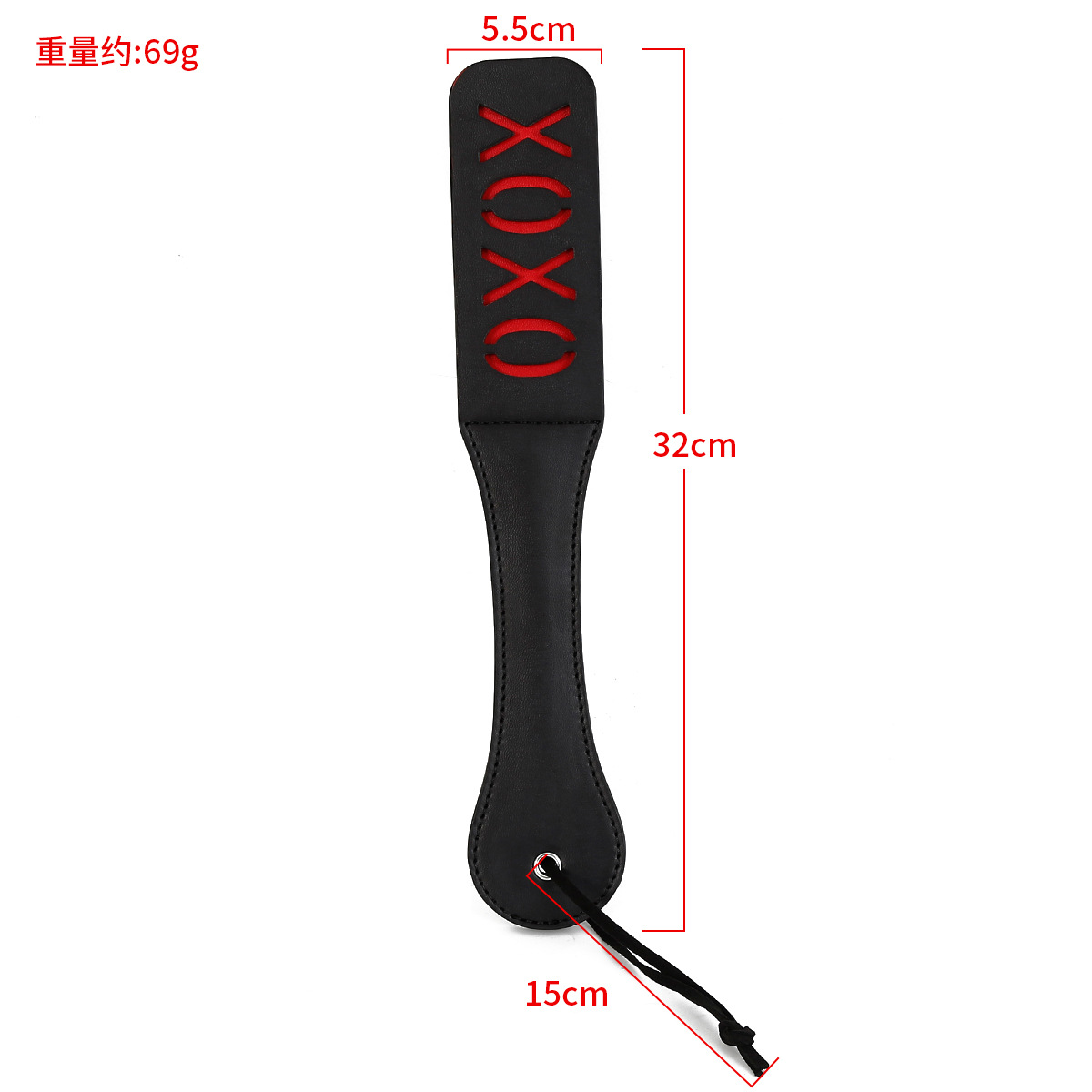 情趣用品黑色xoxo皮革拍子sm情趣用品批發雙層pu木拍成人性愛皮拍