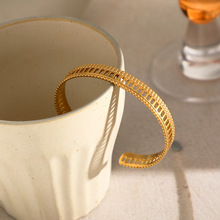 希音同款欧美原创设计手镯电镀玫瑰金镂空个性跨境热销爆款手饰