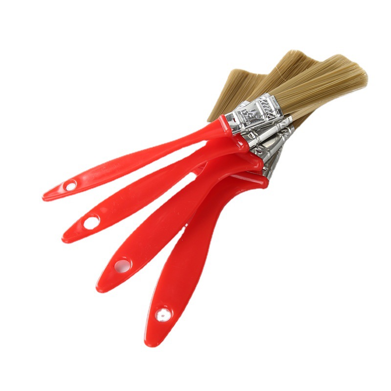 0.5 1 pulgada cepillo de pintura cepillo de limpieza cepillo de cepillo pequeño cepillo de cepillo de pegamento de recubrimiento mango de plástico cepillo de cepillo personalizado