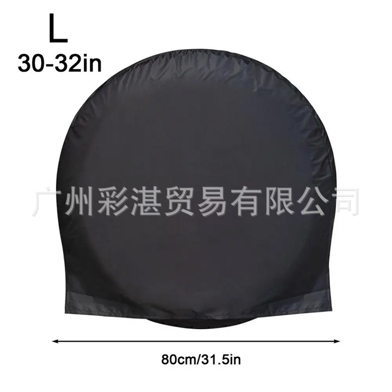 Cross-Border Car Tire Cover with Windproof Hook, Universal Tire Cover, Oxford Cloth Waterproof, Sun-Proof, and Dirt-Proof Spare Tire Cover