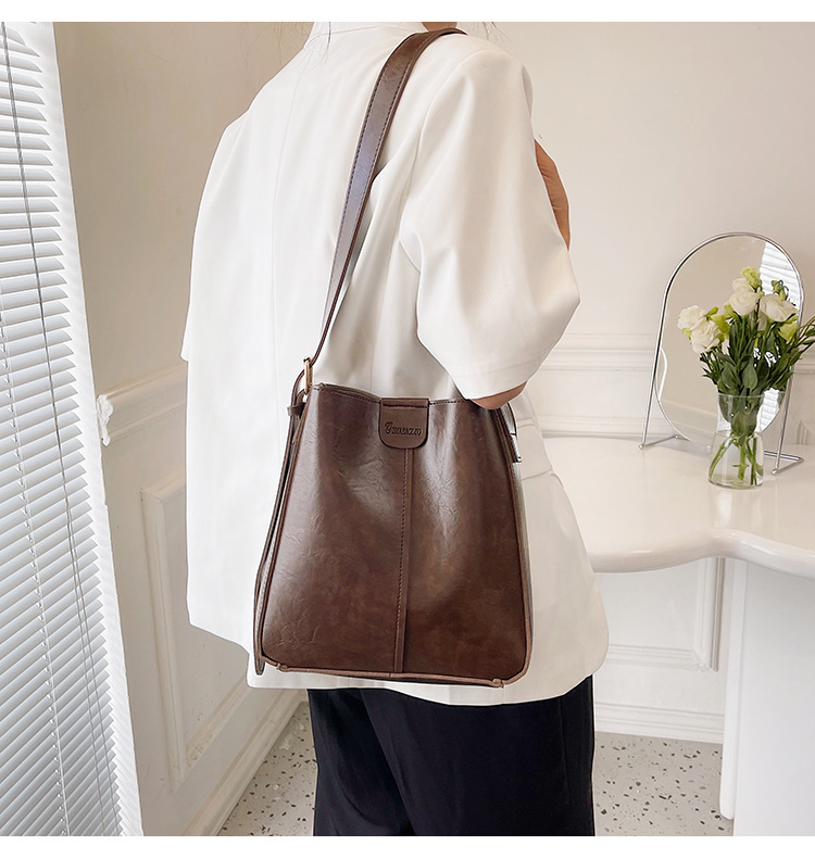 New fashionable and versatile women's single-shoulder bag and women's bag, a best-selling large-capacity bucket bun for European and American foreign trade undefined