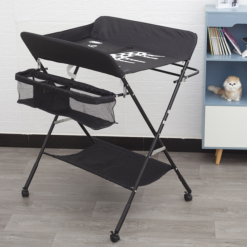 Cuna de bebé plegable multifuncional cambio de ropa de bebé cambio de pañales mesa de enfermería bebé recién nacido masaje mesa táctil
