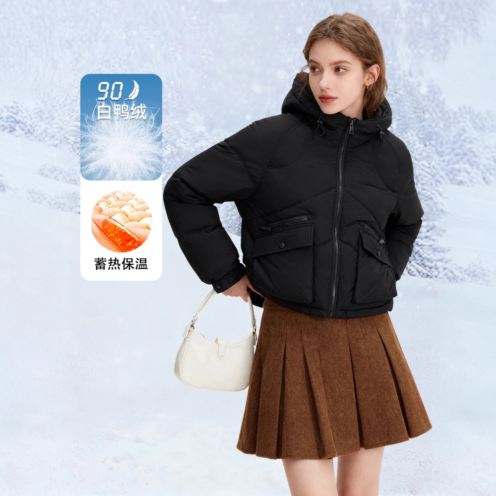 Chaqueta de plumón corta para hombre, plumón de pato blanco, casual, nuevo estilo para hombres y mujeres, chaqueta de plumón con capucha, protección contra el frío