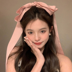 ジェニーと同じスタイルの女の子用特大リボンヘアピン、バレエスタイルリボンスプリングクリップ、リボンエッジクリップヘアアクセサリー