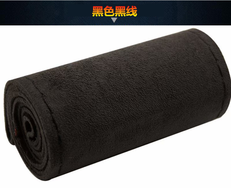 Fur hand-stitched steering wheel cover four-sided elastic hair-turning car handle cover four seasons universal non-slip wear-resistant leather cover