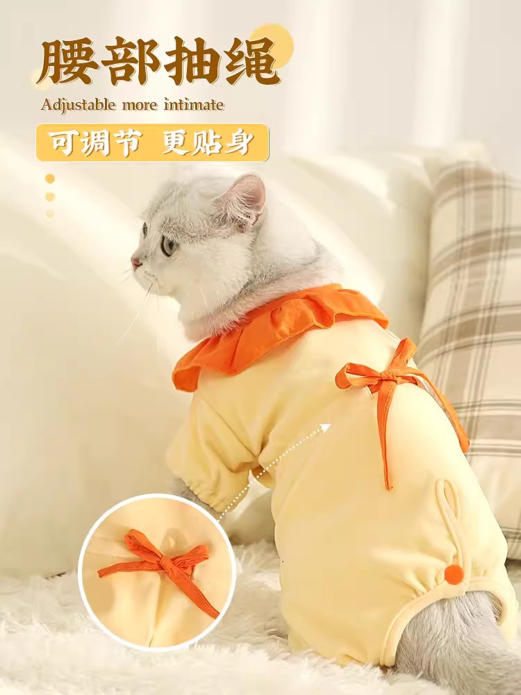 Ropa de gato anti-pelusa azul gato mascota marioneta corta belleza británica corto Otoño e Invierno Delgado cálido lindo ropa de cuatro patas