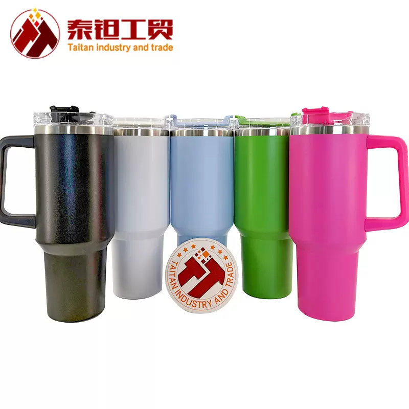 亚马逊爆款40oz手柄汽车杯304不锈钢大容量保温杯车载冰霸杯
