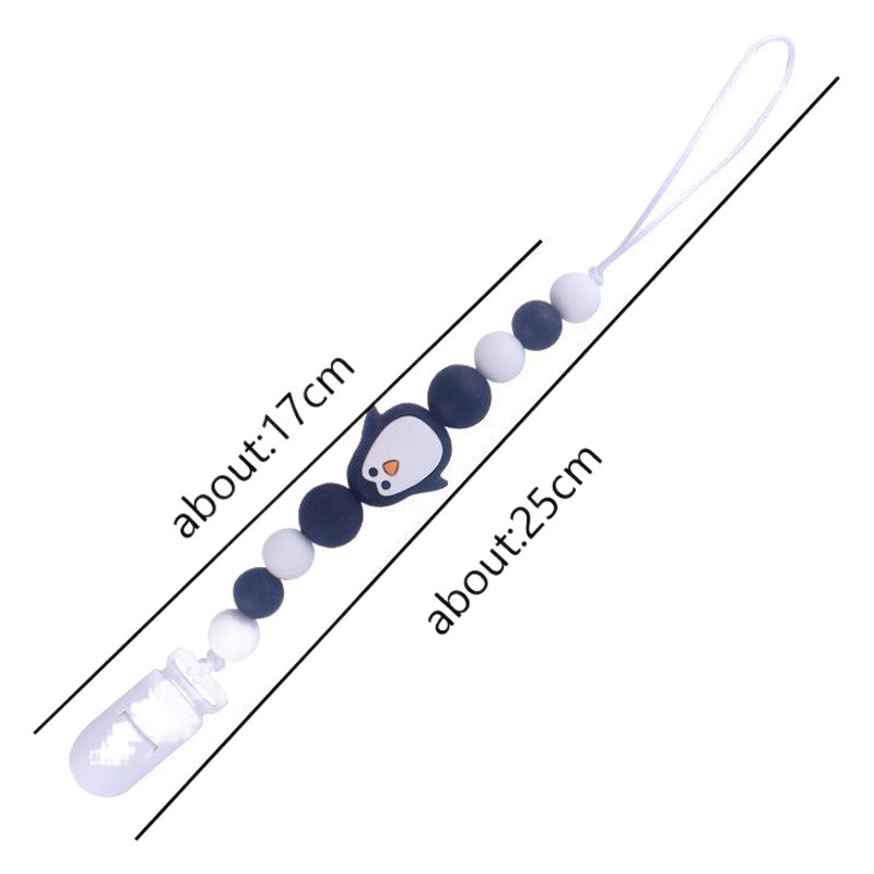 Bebé de silicona chupete cadena clip bebé dientes de molienda cadena anti-gota cadena calmante mordedor chupete clip de personalización