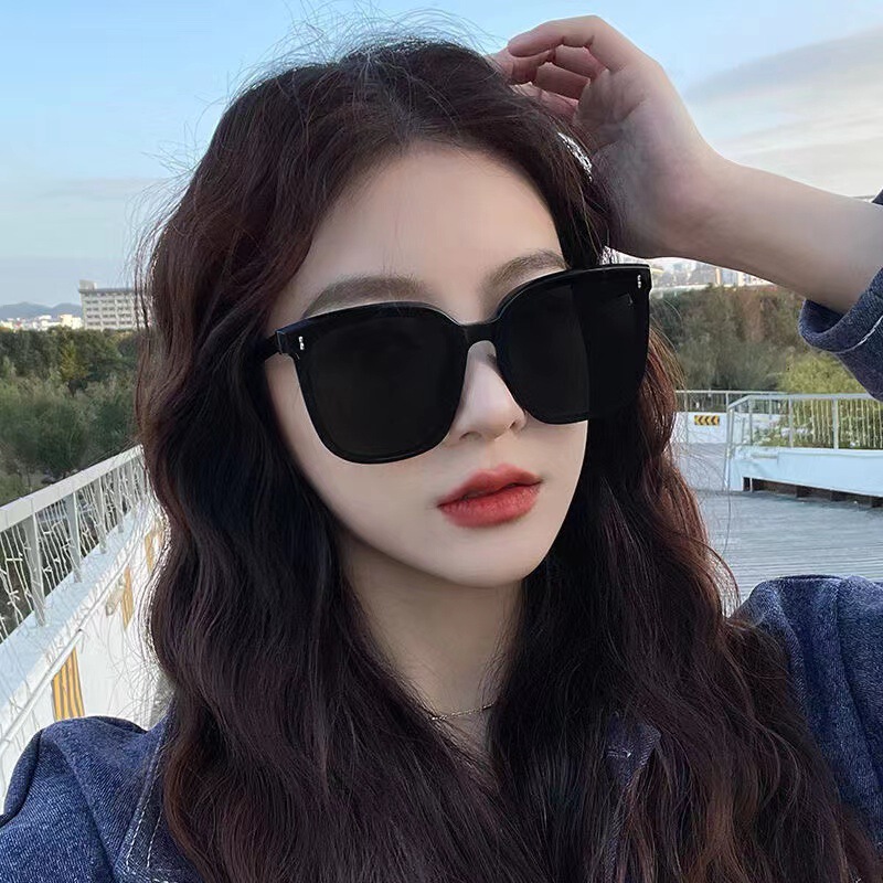 Gm Sunglasses Women's Large Frame Sunglasses Men's Driving Trendy Ins Anti-Uv Popular Same Style Glasses Versatile Sunshade
