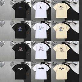 跨境正确版驴家26ss驴家高品质时尚短袖外贸经典款男女同款T恤潮