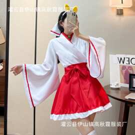 SS一件白鬼院返祖蝶动漫和服仆套女装巫女xcosplay凛凛代发妖狐全